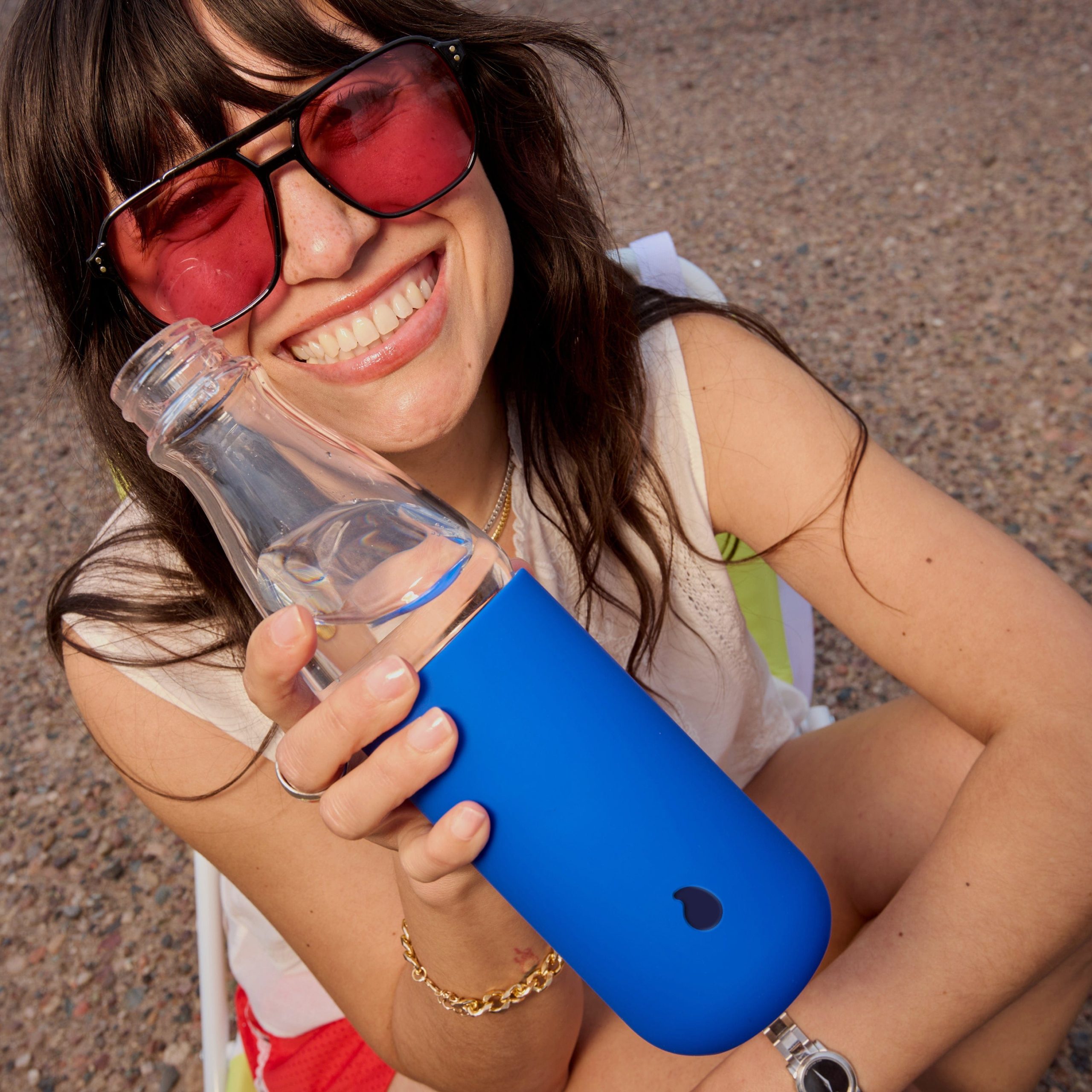 Glass Original Bottle | 18oz Cobalt Glow - Image 2