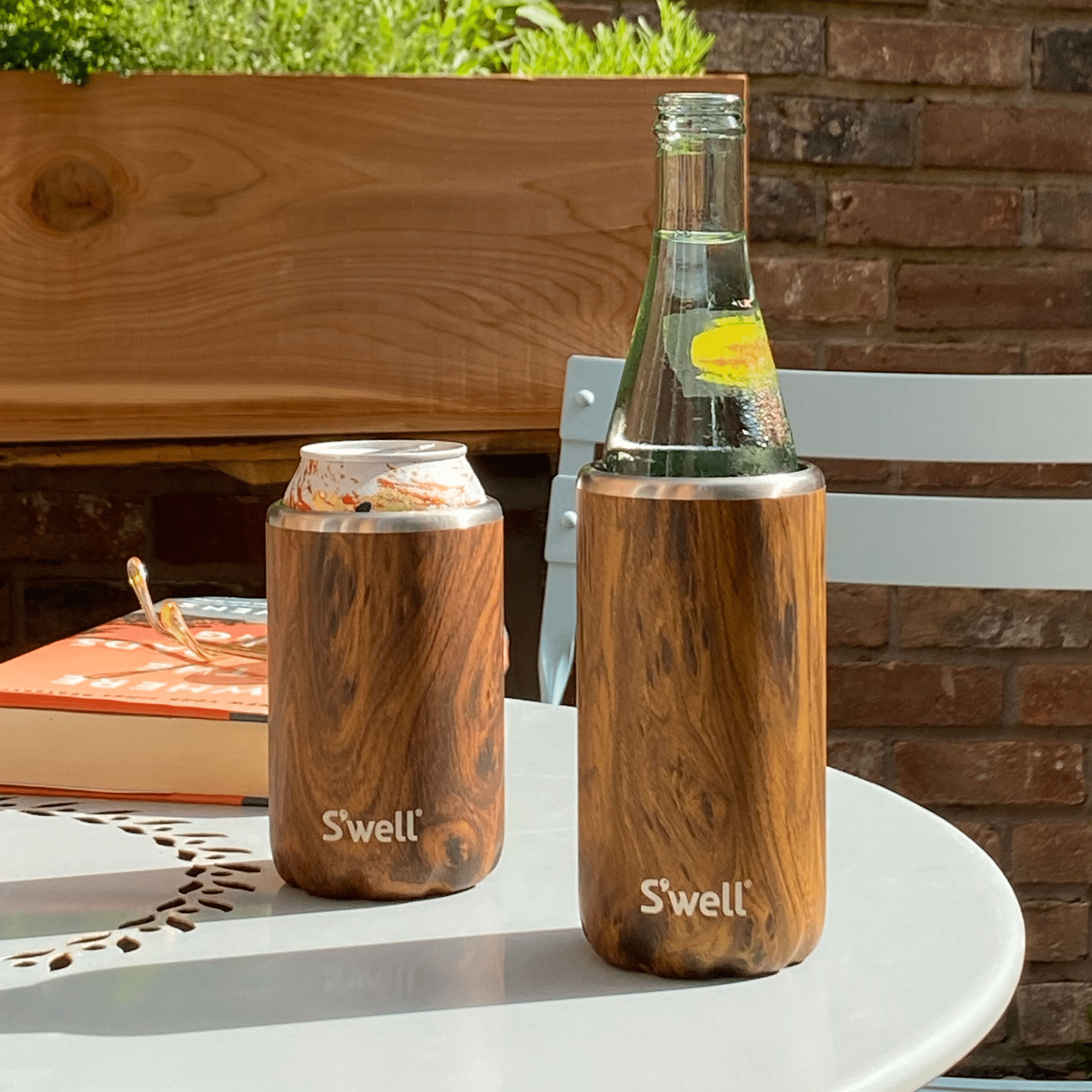 Slim Drink Chiller | 12oz Teakwood - Image 2