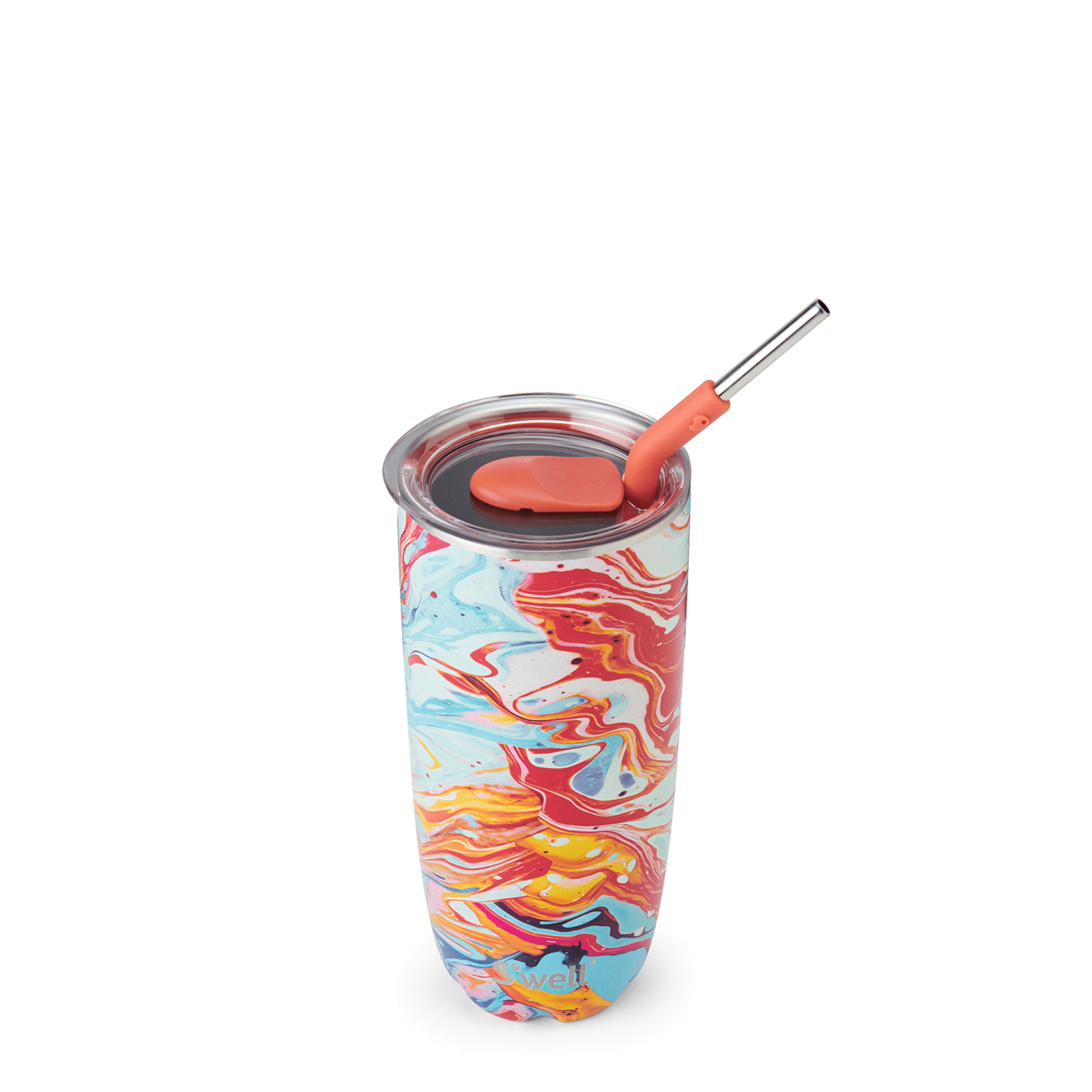 Tumbler with Straw | 24oz Marble Swirl - Image 4