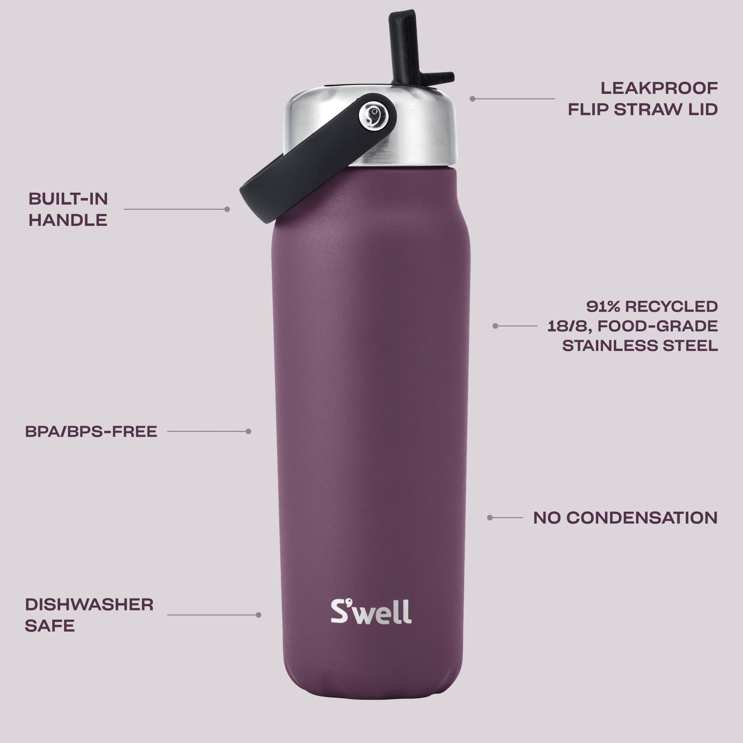 Explorer with Flip Straw Lid | 24oz Plum - Image 6