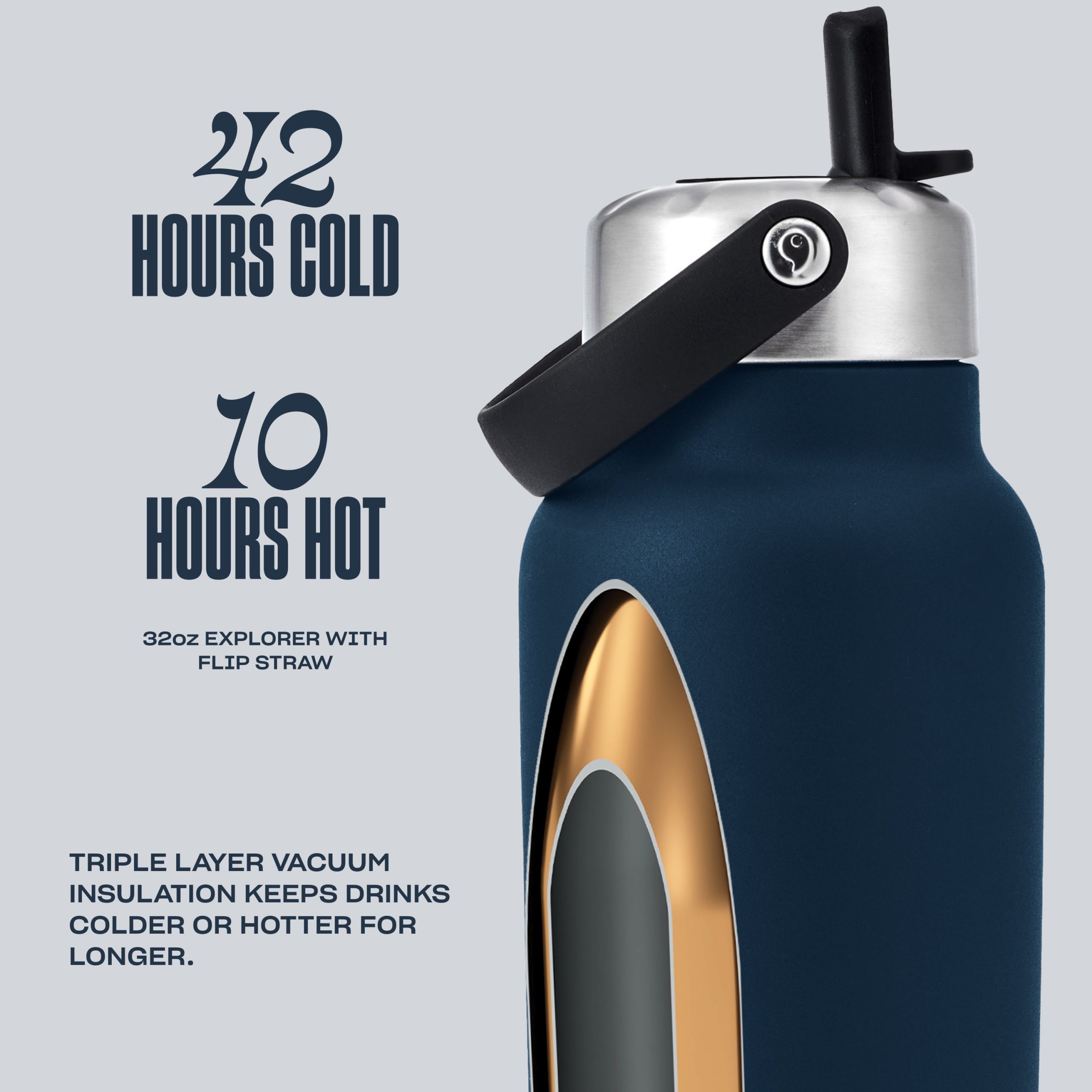 Explorer with Flip Straw Lid | 32oz Azurite - Image 4