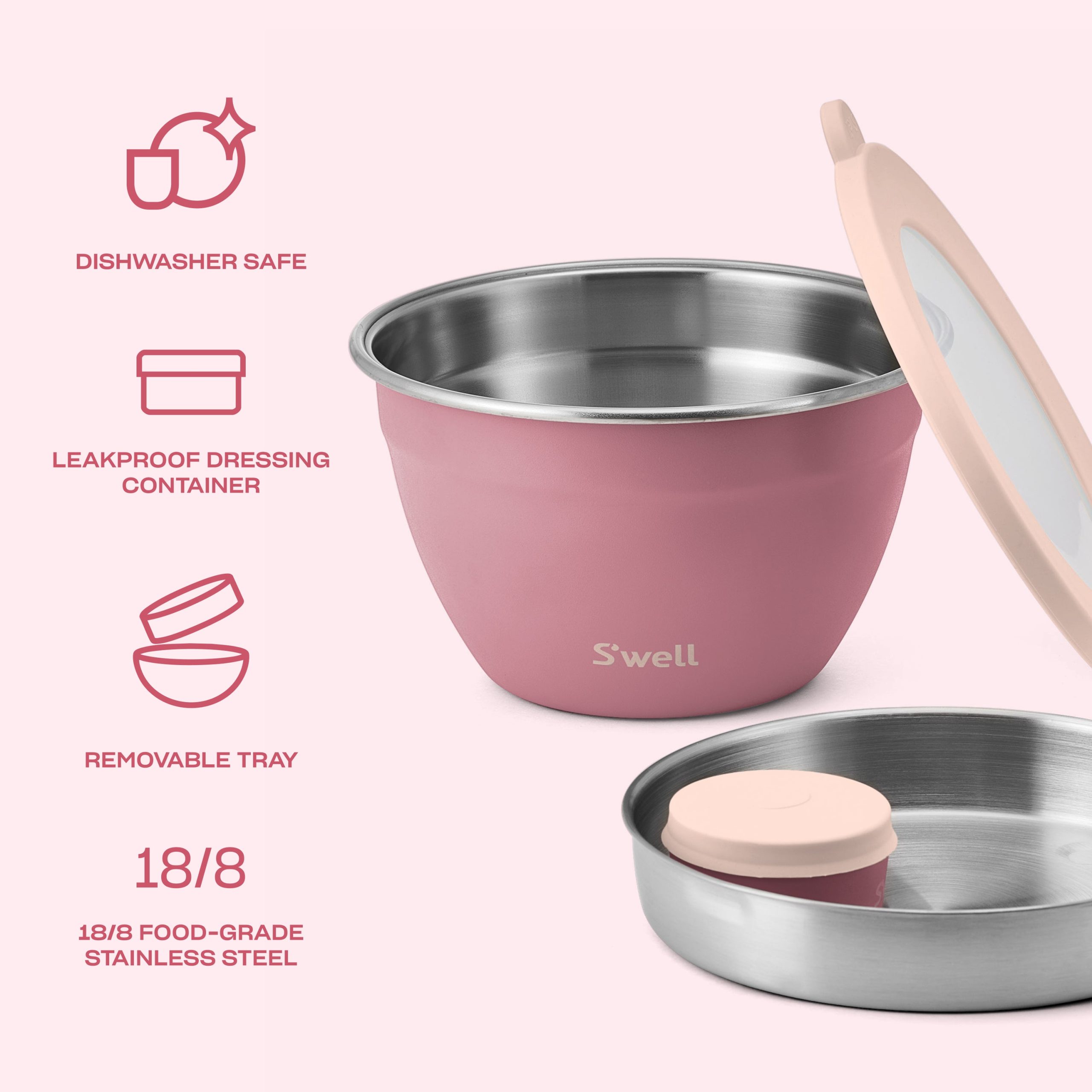 Salad Bowl Kit | 64oz Dusty Pink - Image 4