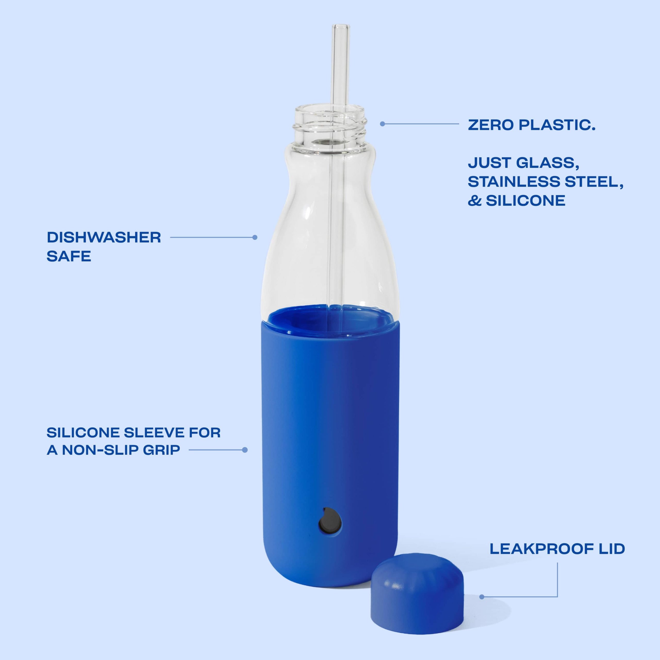 Glass Original Bottle | 18oz Cobalt Glow - Image 3